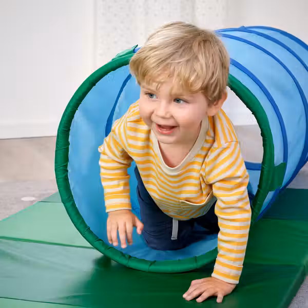 DVÄRGMÅS ДВЭРГМОС Игровой туннель - синий/зеленый - фото 3