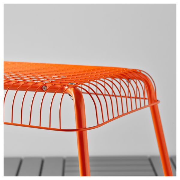 Стол + 2 скамьи, для сада ВЭДДО / ВЭСТЕРОН, белый, оранжевый - схема-чертеж с размерами