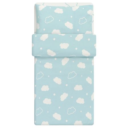 Детское постельное белье, 3 предмета, 60x120 см, облако, голубой IKEA RINGDUVA 805.409.76