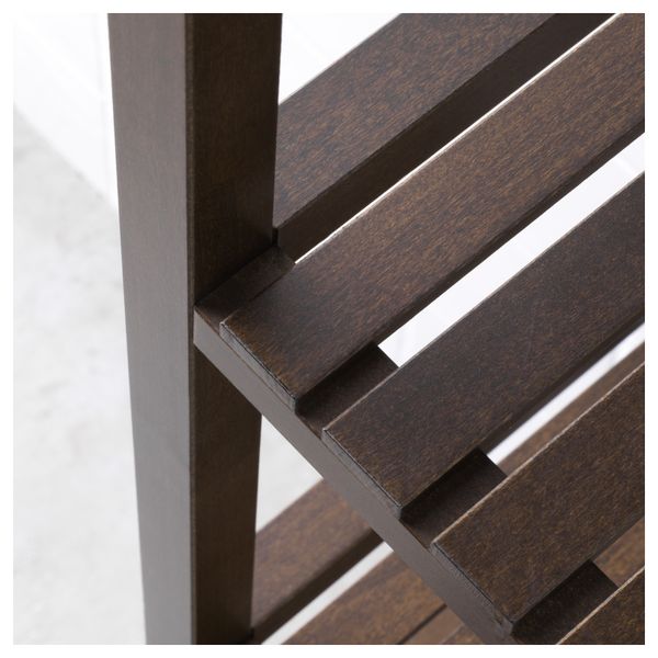 Стеллаж МОЛЬГЕР, темно-коричневый (37x140 см) - фото 3