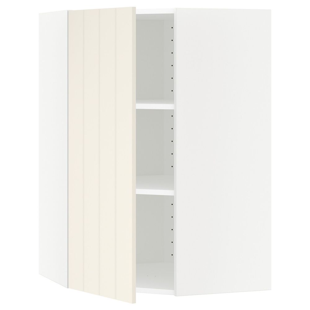 Угловой навесной шкаф с полками, белый/Хитарп белый с оттенком 68x100 см IKEA METOD МЕТОД 492.265.21 - схема-чертеж с размерами