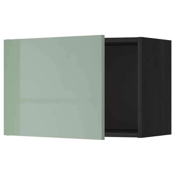 Шкаф навесной МЕТОД, черный, Калларп светло-зеленый - схема-чертеж с размерами