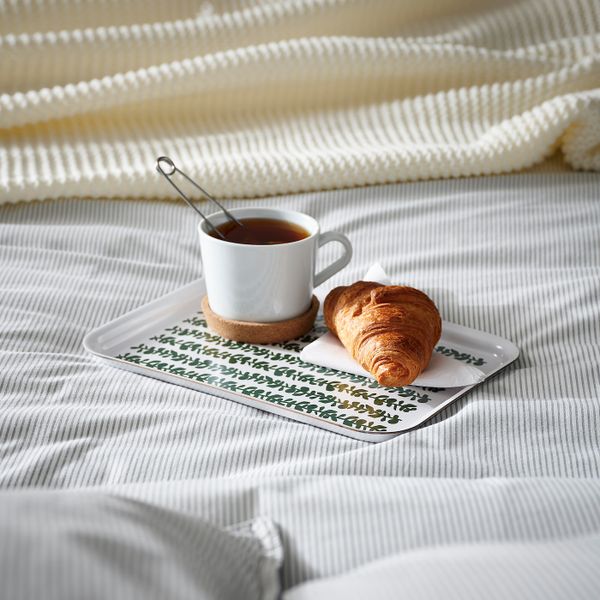 Поднос, с рисунком/зеленый 20x28 см IKEA VINTERSNÖ ВИНТЕРСНЁ 305.110.52 - фото 2