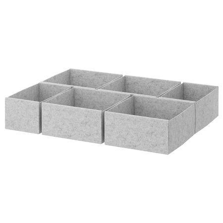 Коробка, 6 шт., светло-серый 65x54 см IKEA KOMPLEMENT КОМПЛИМЕНТ 992.608.43