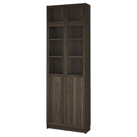 Стеллаж со стеклянными дверцами IKEA BILLY БИЛЛИ, OXBERG ОКСБЕРГ 895.819.10