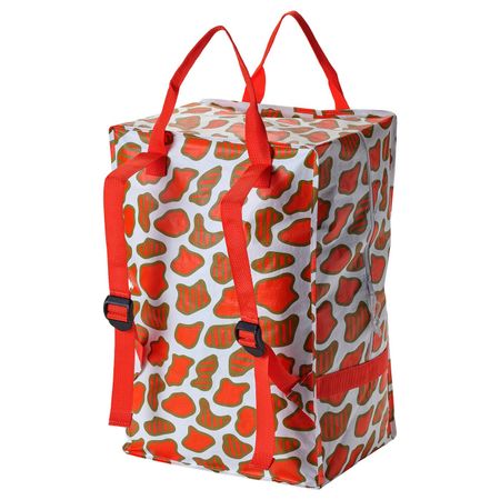 Сумка, белый/оранжевый, 72 л IKEA ОМБЮТЕ 404.466.74