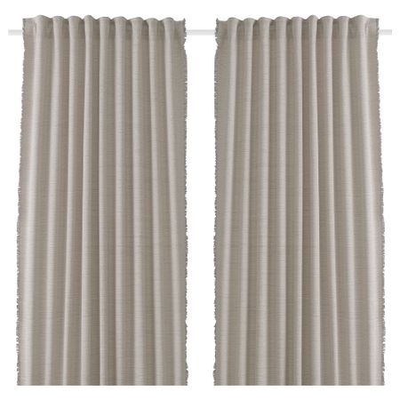 Затемняющие гардины, 2 шт., серый, 140x300 см IKEA VÄXELBRUK 805.689.46