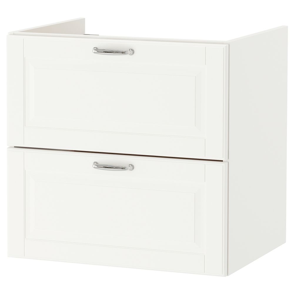 Шкаф для раковины с 2 ящиками, 60x47x58 см, Kasjön белый IKEA GODMORGON ГОДМОРГОН 903.876.29 - фото 1