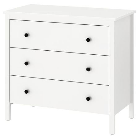 KOPPANG Комод с 3 ящиками - белый 90x46x83 см