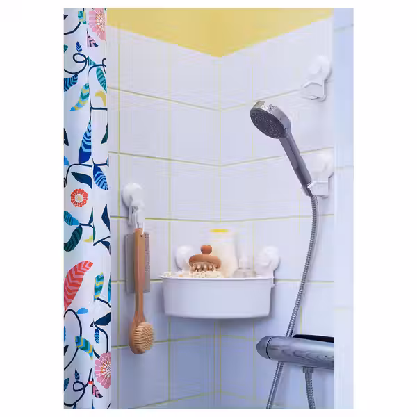 TISKEN Угловая полка на присосках - белый - фото 6