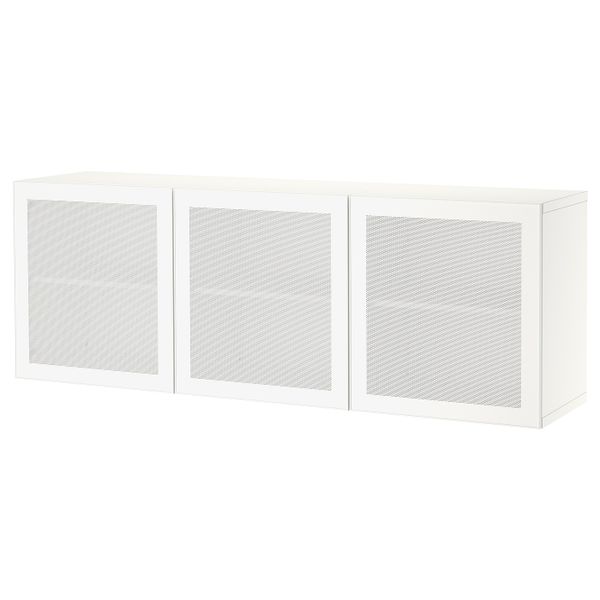 Комбинация настенных шкафов, белый/мортвикен белый 180x42x64 см IKEA BESTÅ БЕСТО 194.356.15 - фото 1