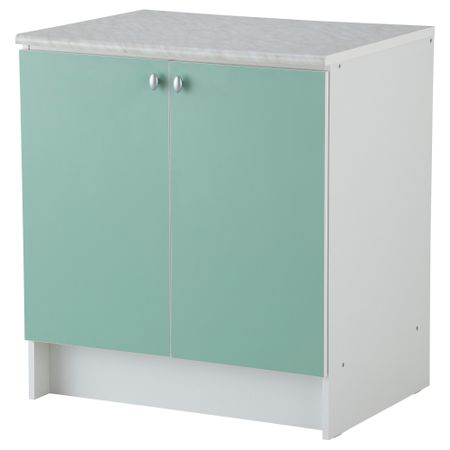 Напольный шкаф с дверьми АЛЬБРУ, светло-зеленый (80x89 см)