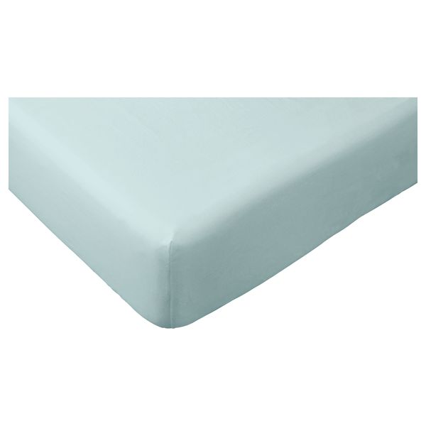 Простыня натяжная ДВАЛА, голубой - схема-чертеж с размерами