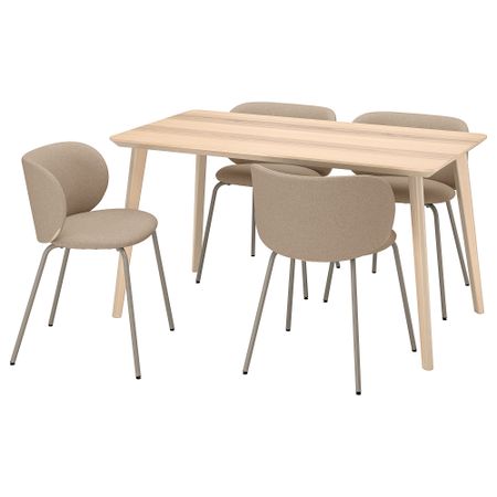 Стол и 4 стула IKEA KRYLBO, LISABO ЛИСАБО 095.355.40