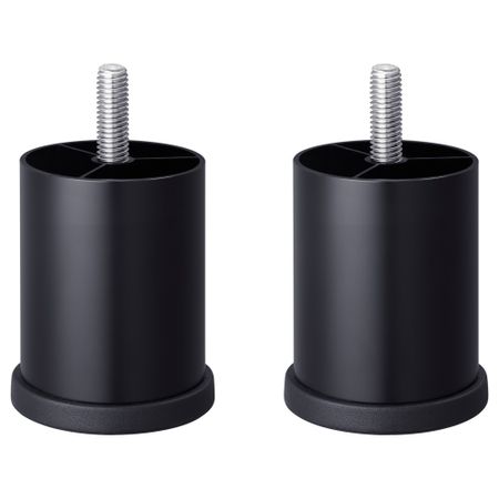 Ножка БЕСТО, круглой формы, черный (6 см)