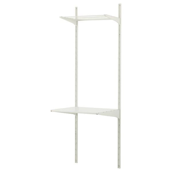 Настенная шина, полки/сушилка, белый 66x61x197 см IKEA АЛЬГОТ 692.304.09 - фото 2