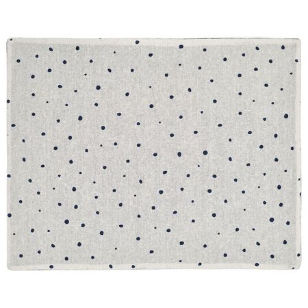 NISSÖGA Салфетка под приборы - белый/темно-синий 45x35 см