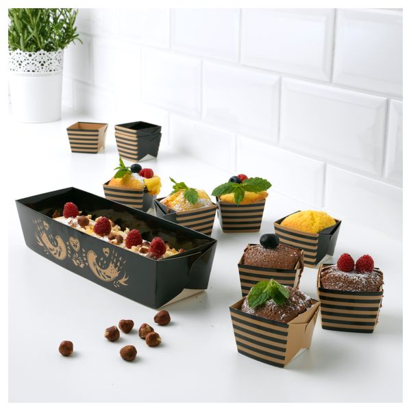 Форма для выпечки, 10 шт. ВИНТЕР 2016, черный, естественный - схема-чертеж с размерами