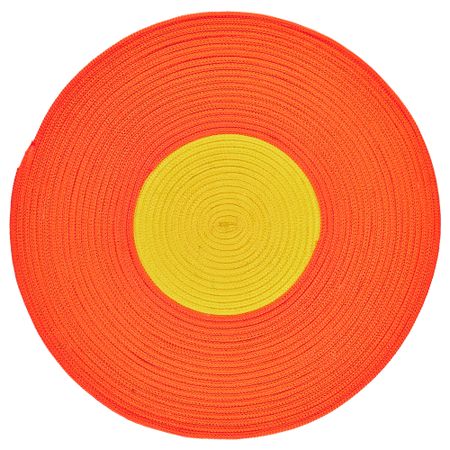 Ковер, плетеный СТИККАТ, оранжевый, желтый (75 см)