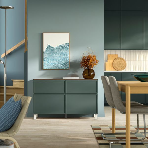 BESTÅ Комб для хран с дверц/ящ - схема-чертеж с размерами