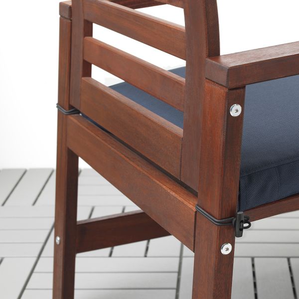 Стол + 6 кресел,д/сада, коричневая морилка, ФРЁСЁН/ДУВХОЛЬМЕН синий IKEA ЭПЛАРО 092.920.23 - фото 2