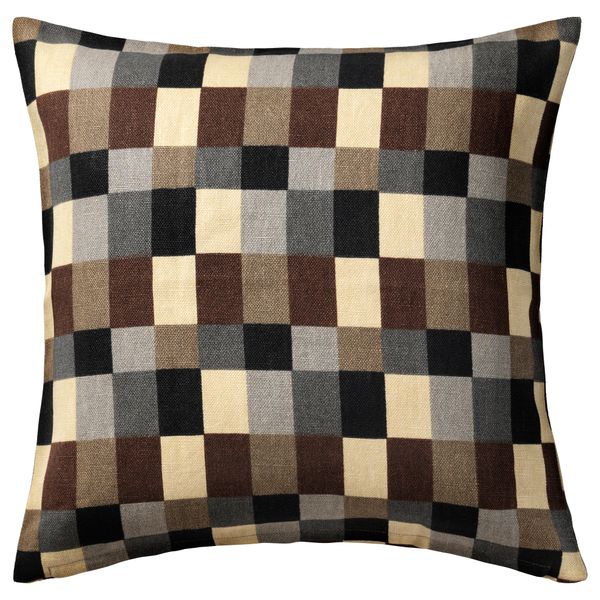 Чехол на подушку СТОКГОЛЬМ, клетка, бежевый (50x50 см) - фото 1