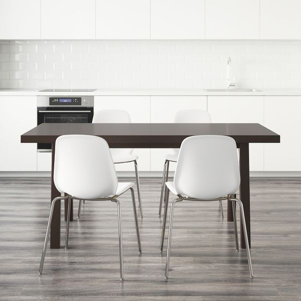 Стол и 4 стула, темно-коричневый/белый 170 см IKEA VÄSTANBY/VÄSTANÅ ВЭСТАНБИ/ВЭСТАНО / LEIFARNE ЛЕЙФ-АРНЕ 492.414.80 - фото 1