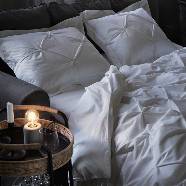 Пододеяльник и наволочка, белый 150x200/50x70 см IKEA TRUBBTÅG ТРУББТОГ 104.821.16 - фото 3