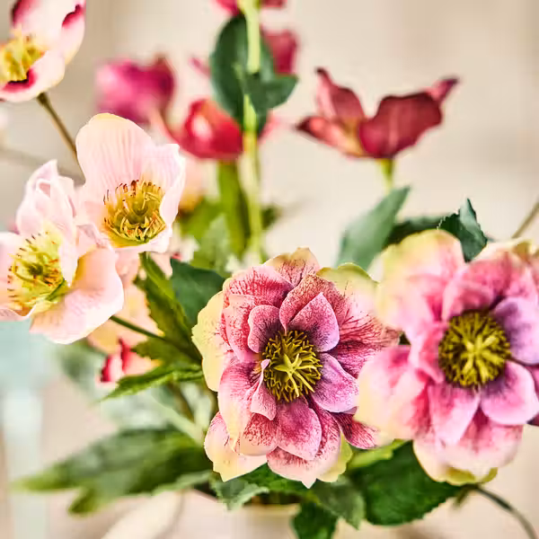 SMYCKA Искусственный букет - д/дома/улицы/темно-розовый 52 см - схема-чертеж с размерами