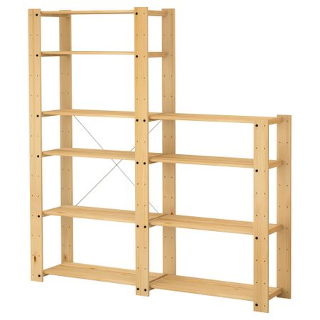 2 секции полок ГОРМ, хвойное дерево (156x35x174 см)