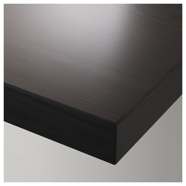 Столешница ТОРНЛИДЕН, черно-коричневый - схема-чертеж с размерами