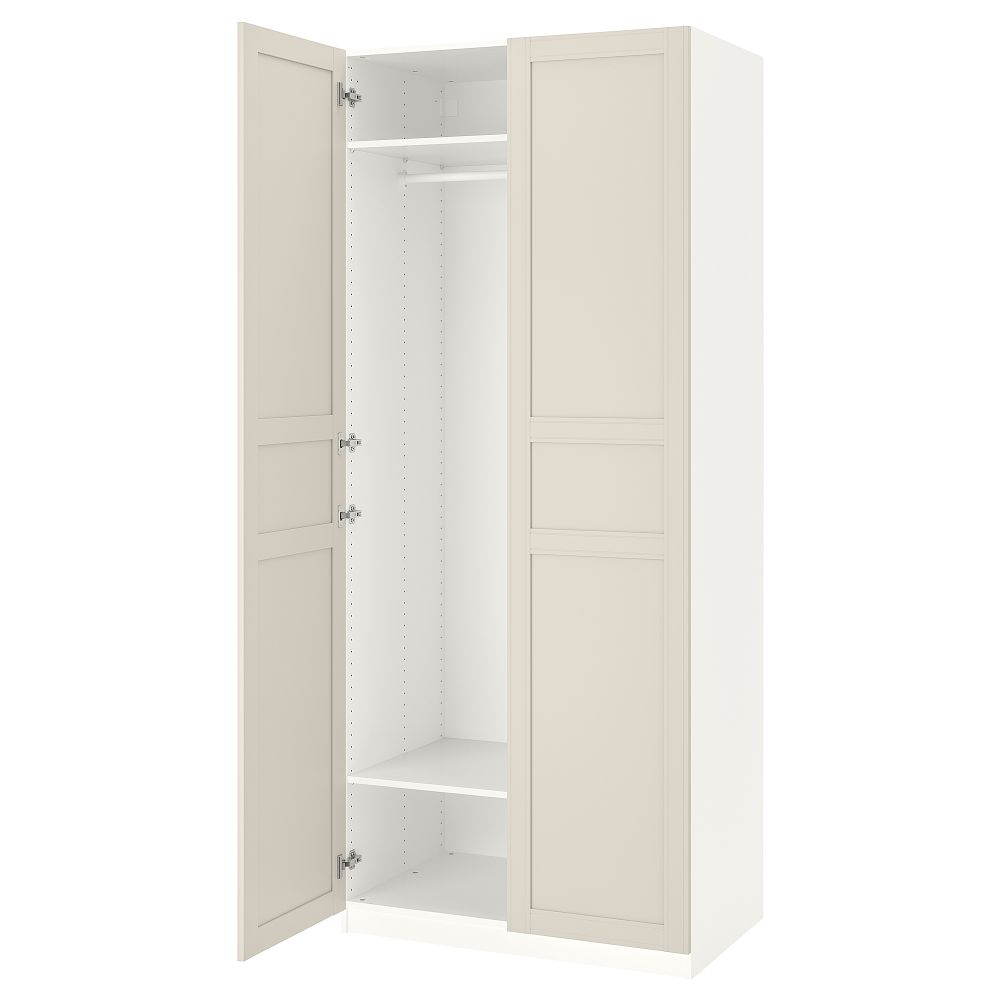 Гардероб, белый Flisberget светло-бежевый, 100x60x236 см IKEA PAX ПАКС 292.221.14 - фото 1