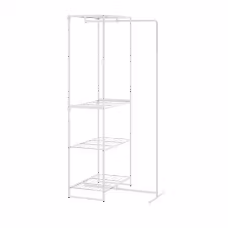 JOSTEIN Стеллаж с сушилкой - д/дома/улицы/проволочный белый 61x53/117x180 см