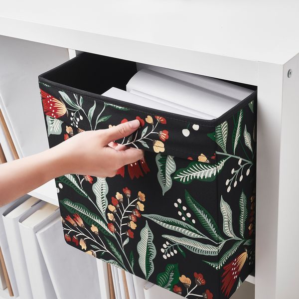 Коробка, 33x38x33 см, черный, разноцветный IKEA DRÖNA ДРЁНА 705.272.49 - схема-чертеж с размерами