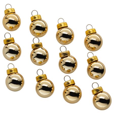 Украшение, шар ВИНТЕР 2017, стекло золотой (2 см)