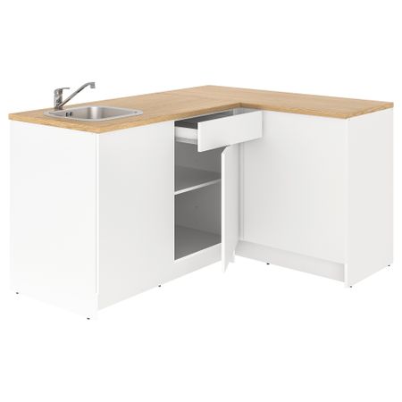 Угловая кухня, 183x122x91 см, белый IKEA KNOXHULT КНОКСХУЛЬТ 093.884.07