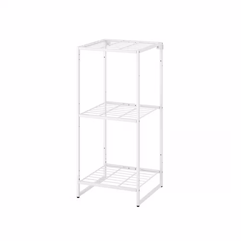 JOSTEIN Стеллаж - д/дома/улицы/проволочный белый 41x40x90 см - фото 1