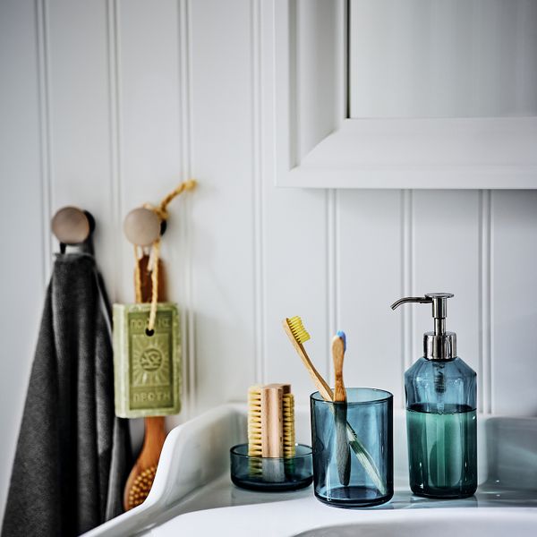 Набор для ванной, 3 предмета IKEA SKISSEN СКИССЕН 104.566.45 - схема-чертеж с размерами