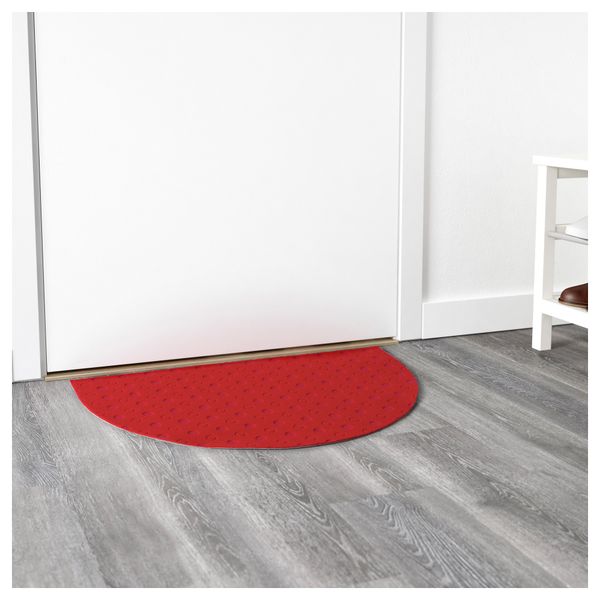 Придверный коврик ТВИС, полумесяц, красный (50x80 см) - схема-чертеж с размерами