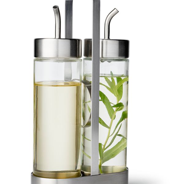 Набор для масла/уксуса, 3 предм, стекло/нержавеющая сталь IKEA ÖRTFYLLD ОРТФИЛЛЬД 003.913.53 - схема-чертеж с размерами