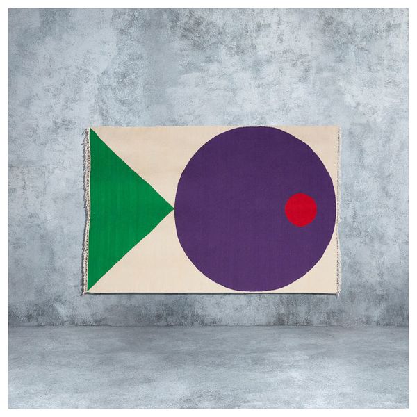 Ковер безворсовый, разноцветный, 200x300 см IKEA ИКЕА АРТ-ИВЕНТ 2019 304.353.79 - схема-чертеж с размерами