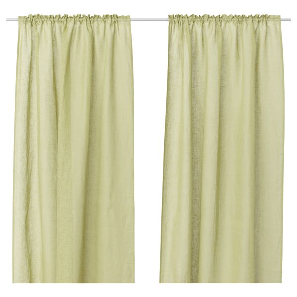 Гардины, 1 пара АРЬЯ, зеленый (145x270 см) - схема-чертеж с размерами