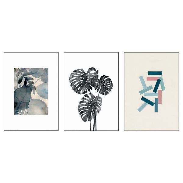 Набор постеров, 3 штуки ТРИЛЛИНГ, Живопись и графика (21x30 см) - схема-чертеж с размерами