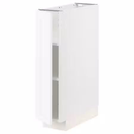 METOD Напольный шкаф с полками - белый Enköping/белый под дерево 20x60 см