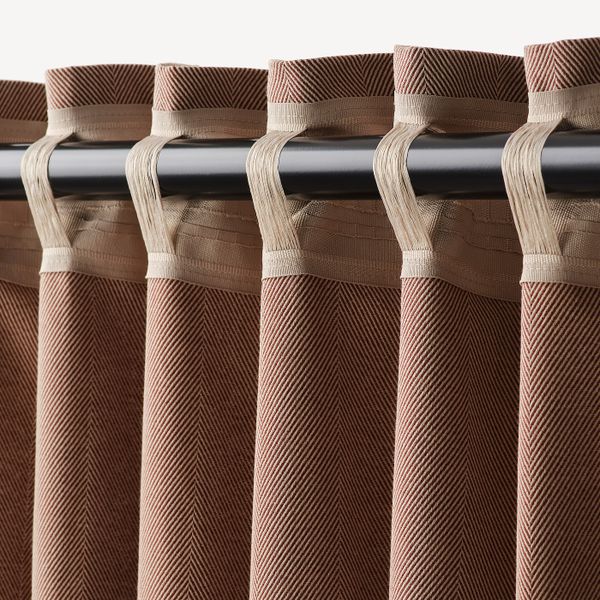 Затемняющие гардины, 2 шт., темно-красный 145x300 см IKEA TIBAST ТИБАСТ 104.666.68 - фото 6