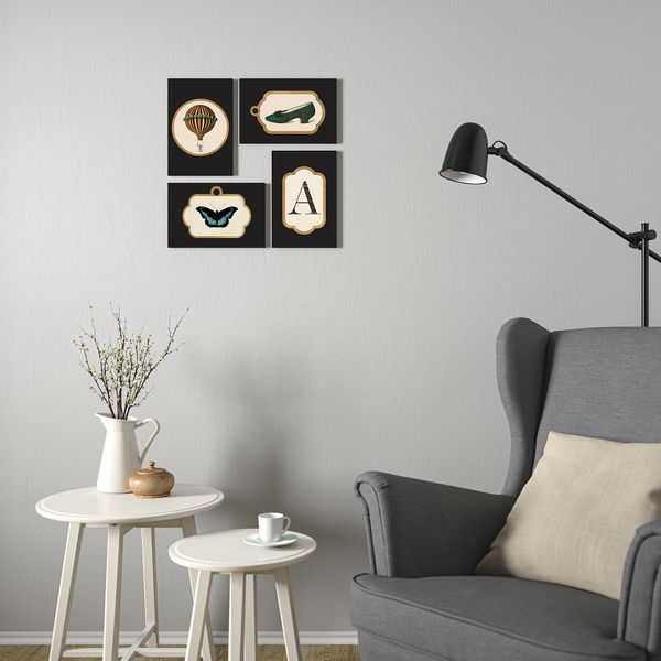 Набор картин, 4 штуки, Винтажные изображения IKEA GRÖNBY ГРОНБИ 205.788.73 - фото 4