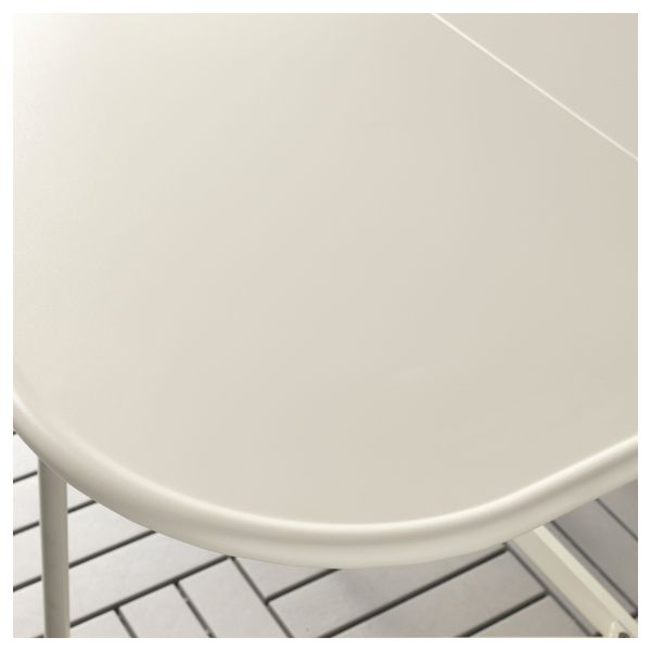 Стол + 2 складных стула для сада САЛЬТХОЛЬМЕН, бежевый, Стегон бежевый - фото 3