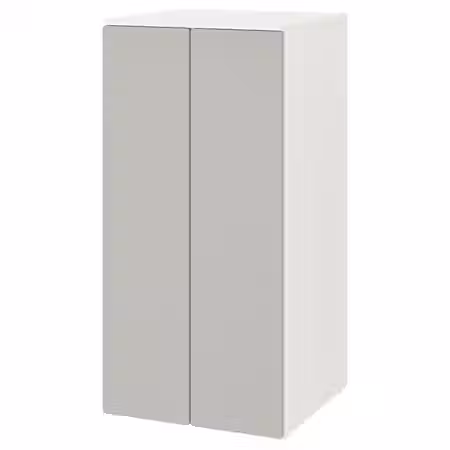 SMÅSTAD / PLATSA Гардероб - белый серый/с 3 полками 60x57x123 см