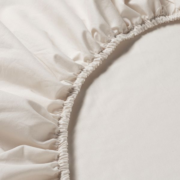 Простыня натяжная, бежевый 90x200 см IKEA DVALA ДВАЛА 603.572.28 - схема-чертеж с размерами