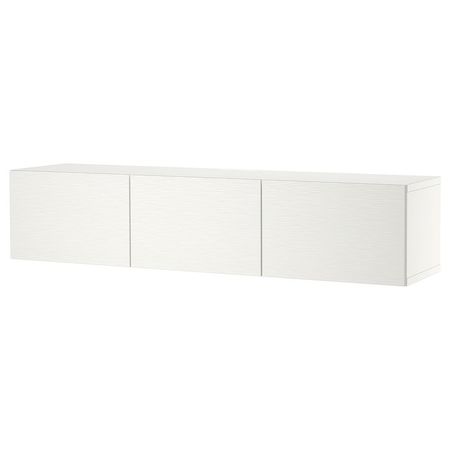 BESTÅ Тумба под ТВ, с дверцами - белый/Laxviken белый 180x42x38 см